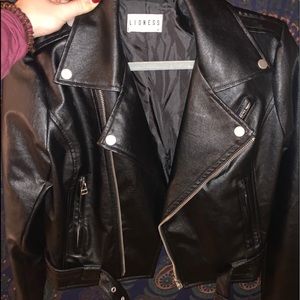 Lionsness Leather Biker Jacket